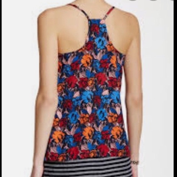 J.Crew Floral Spaghetti Strap Racerback Cami Top Size 8 - Picture 2 of 8